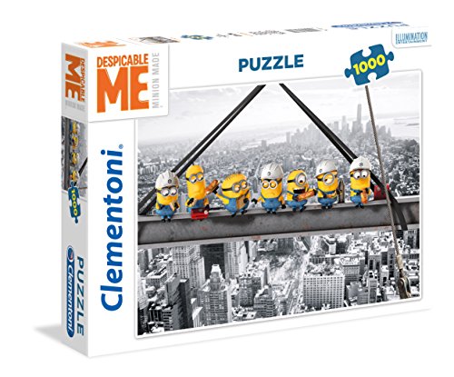 Clementoni 39370 Minions – Puzzle 1000 Teile ab 9 Jahren, buntes Erwachsenenpuzzle mit kräftigen Farben, Geschicklichkeitsspiel für die ganze Familie, schöne Geschenkidee von Clementoni