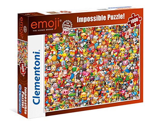 Clementoni 39388 EMOJI – 1000 Teile, Impossible Puzzle, Geschicklichkeitsspiel für die ganze Familie, farbenfrohes Legespiel, Erwachsenenpuzzle ab 14 Jahren von Clementoni