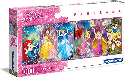 Clementoni 39444 Panorama Princess – Puzzle 1000 Teile ab 9 Jahren, Erwachsenenpuzzle mit Panoramabild, Geschicklichkeitsspiel für die ganze Familie, ideal als Wandbild von Clementoni