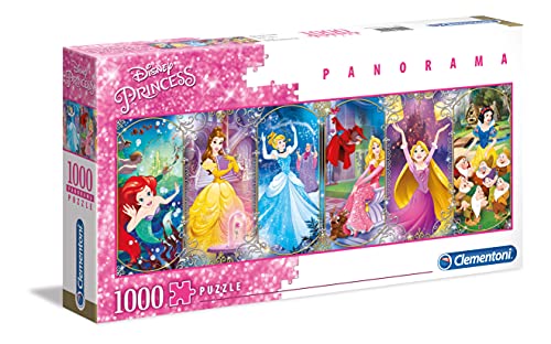 Clementoni 39444 Panorama Princess – Puzzle 1000 Teile ab 9 Jahren, Erwachsenenpuzzle mit Panoramabild, Geschicklichkeitsspiel für die ganze Familie, ideal als Wandbild von Clementoni