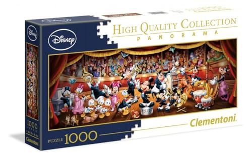 Clementoni - 39445 - Disney Panorama Collection Puzzle für Erwachsene und Kinder - Disney Orchestra - 1000 Teile Mehrfarbig von Clementoni