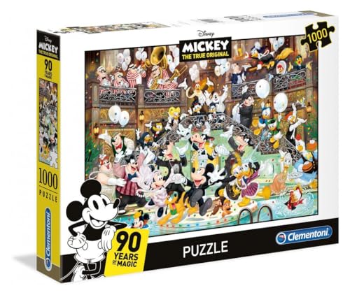 Clementoni 39472 Disney Gala – Puzzle 1000 Teile ab 9 Jahren, buntes Erwachsenenpuzzle mit kräftigen Farben, Geschicklichkeitsspiel für die ganze Familie, schöne Geschenkidee von Clementoni