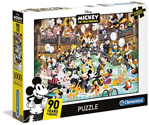 Clementoni 39472 Disney Gala – Puzzle 1000 Teile ab 9 Jahren, buntes Erwachsenenpuzzle mit kräftigen Farben, Geschicklichkeitsspiel für die ganze Familie, schöne Geschenkidee von Clementoni