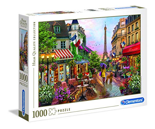 Clementoni 39482 Blumen in Paris Puzzle 1000 Teile, Geschicklichkeitsspiel für die ganze Familie, buntes Legespiel, Erwachsenenpuzzle ab 14 Jahren Mehrfarben von Clementoni