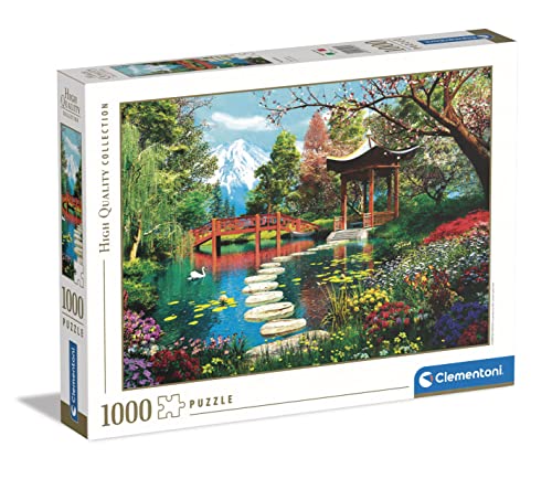 Clementoni 39513 Fuji Garten – Puzzle 1000 Teile, Geschicklichkeitsspiel für die ganze Familie, buntes Legespiel, Erwachsenenpuzzle ab 14 Jahren von Clementoni