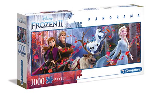 Clementoni 39544 Disney Frozen 2 – Puzzle 1000 Teile, Panorama Puzzle, Geschicklichkeitsspiel für die ganze Familie, farbenfrohes Legespiel, Erwachsenenpuzzle ab 10 Jahren von Clementoni