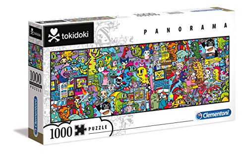 Clementoni 39568 Panorama Tokidoki – Puzzle 1000 Teile ab 9 Jahren, Erwachsenenpuzzle mit Panoramabild, Geschicklichkeitsspiel für die ganze Familie, ideal als Wandbild von Clementoni