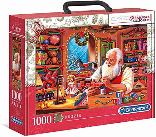 Clementoni 39584 Brief Case Christmas Collection – Puzzle 1000 Teile ab 9 Jahren, Erwachsenenpuzzle im Koffer-Design, Geschicklichkeitsspiel für die ganze Familie, ideal als Geschenk von Clementoni