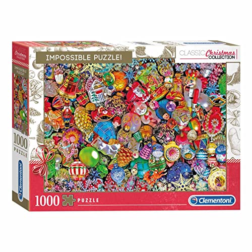 Clementoni - 39585 - Christmas Collection Santa - Jolly, unmögliche puzzle - puzzle 1000 Teile, Weihnachtspuzzle Puzzle Erwachsene, Geschicklichkeitsspiel für die ganze Familie von Clementoni