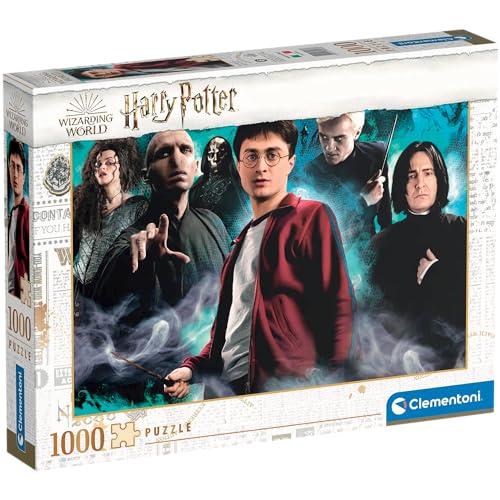 Clementoni 39586 Harry Potter – Puzzle 1000 Teile ab 9 Jahren, buntes Erwachsenenpuzzle mit kräftigen Farben, Geschicklichkeitsspiel für die ganze Familie, schöne Geschenkidee von Clementoni