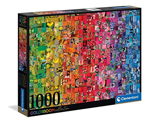 Clementoni 39595 Collage – Puzzle 1000 Teile, Colorboom Collection, Geschicklichkeitsspiel für die ganze Familie, Erwachsenenpuzzle ab 14 Jahren, 28.1 x 37 x 5.5 von Clementoni