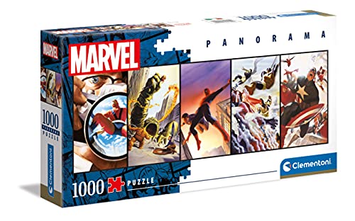 Clementoni 39611 Marvel Universe – Puzzle 1000 Teile, Panorama Puzzle, buntes Legespiel für die ganze Familie, Erwachsenenpuzzle ab 9 Jahren von Clementoni