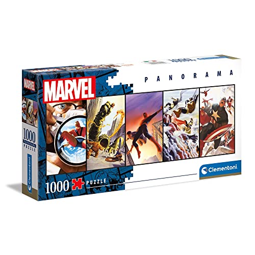 Clementoni 39611 Marvel Universe – Puzzle 1000 Teile, Panorama Puzzle, buntes Legespiel für die ganze Familie, Erwachsenenpuzzle ab 9 Jahren von Clementoni