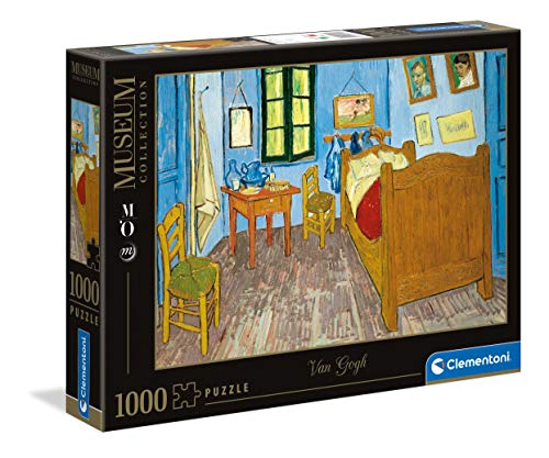 Clementoni 39616 Van Gogh – Schlafzimmer in Arles – Puzzle 1000 Teile, Museum Collection, Geschicklichkeitsspiel für die ganze Familie, Erwachsenenpuzzle ab 14 Jahren von Clementoni