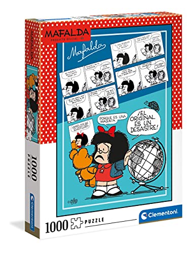 Clementoni 39628 Mafalda Puzzle Mafalda-1000 Teile Für Erwachsene Und Kinder Ab 10 Jahre, Geschicklichkeitsspiel Für Die Ganze Familie, Mehrfarbig, One Size von Clementoni