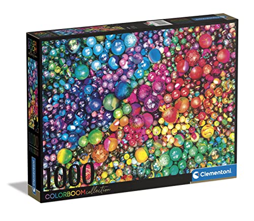 Clementoni - 39650 - Colorboom Collection - Marbles - Puzzle 1000 Teile ab 10 Jahren, Gradient, Erwachsenenpuzzle mit Wimmelbild, herausforderndes Geschicklichkeitsspiel für die ganze Familie, Medium von Clementoni