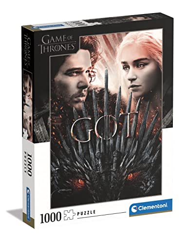 Clementoni 39651 Game of Thrones-Puzzle 1000 Teile für Erwachsene und Kinder ab 10 Jahre, herausforderndes Geschicklichkeitsspiel für die ganze Familie, Mehrfarbig, Medium von Clementoni