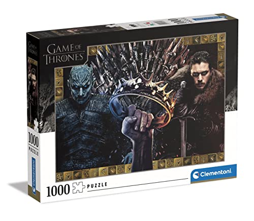 Clementoni 39652 Game of Thrones-Puzzle 1000 Teile ab 10 Jahren, Erwachsenenpuzzle mit Wimmelbild, herausforderndes Geschicklichkeitsspiel für die ganze Familie, Mehrfarbig, Medium von Clementoni