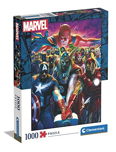 Clementoni - 39672 Collection Puzzle - Marvel The Avengers - Puzzle 1000 Teile für Erwachsene und Kinder ab 10 Jahre, herausforderndes Geschicklichkeitsspiel für die ganze Familie, Medium von Clementoni