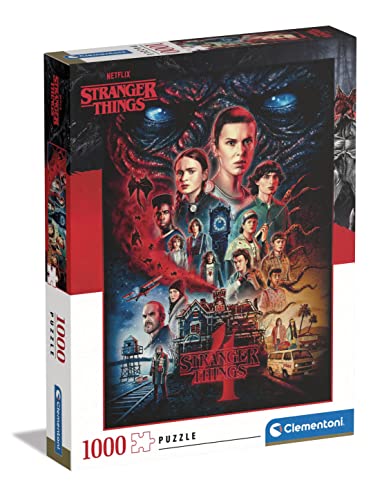 Clementoni Stranger Things Things-1000 Teile für Erwachsene, Netflix-Puzzle-Made in Italy, Mehrfarbig, 39686 Kinder Ab 10 Jahre, Geschicklichkeitsspiel Für Die Ganze Familie, Standard von Clementoni