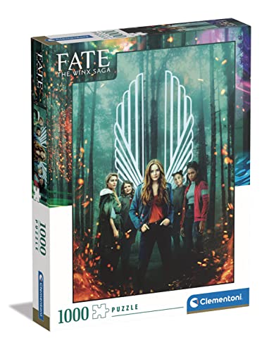 Clementoni Fate The Winx Saga Saga-1000 Teile für Erwachsene, Netflix-Puzzle, Made in Italy, Mehrfarbig, 39687 Kinder Ab 10 Jahre, Geschicklichkeitsspiel Für Die Ganze Familie, Standard von Clementoni