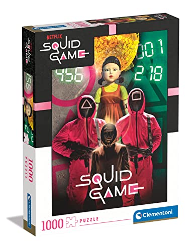 Clementoni 39693 Squid Game Puzzle Game-1000 Teile Für Erwachsene Und Kinder Ab 10 Jahre, Geschicklichkeitsspiel Für Die Ganze Familie, Mehrfarbig von Clementoni