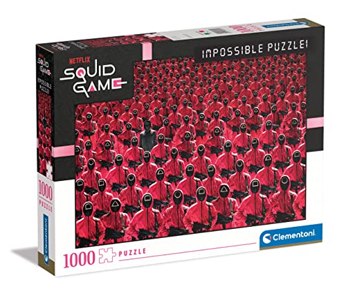 Clementoni - 39695 - Puzzle Impossible Squid Game - 1000 Teile Für Erwachsene Und Kinder Ab 10 Jahre, Geschicklichkeitsspiel Für Die Ganze Familie von Clementoni