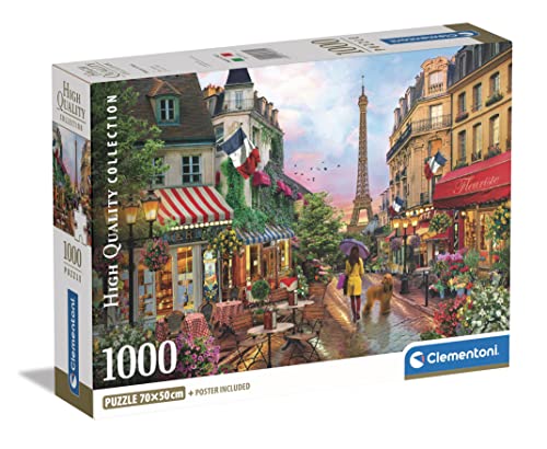 Clementoni 39705 Collection-Flowers in Paris-1000 Teile-Puzzle für Erwachsene, hergestellt in Italien, Mehrfarbig von Clementoni