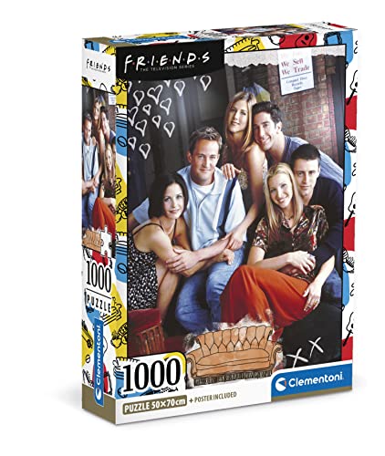 Clementoni 39711 Friends Puzzle-Friends-1000 Teile Erwachsene, Puzzle Filme, hergestellt in Italien, Mehrfarbig von Clementoni