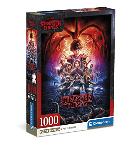 Clementoni 39713 Stranger Things – 1000 Teile Erwachsene, Netflix, Puzzle berühmte Filme, hergestellt in Italien, Mehrfarbig Clementoni 39713 Stranger Things – 1000 Teile Erwachsene, Netflix, Puzzle berühmte Filme, hergestellt in Italien, Mehrfarbig von Clementoni