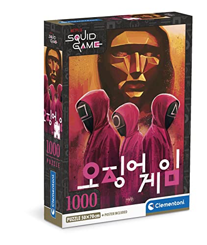 Clementoni - Squid Game Game-1000 Teile für Erwachsene, Netflix-Puzzle, Made in Italy, Mehrfarbig, 39715 von Clementoni