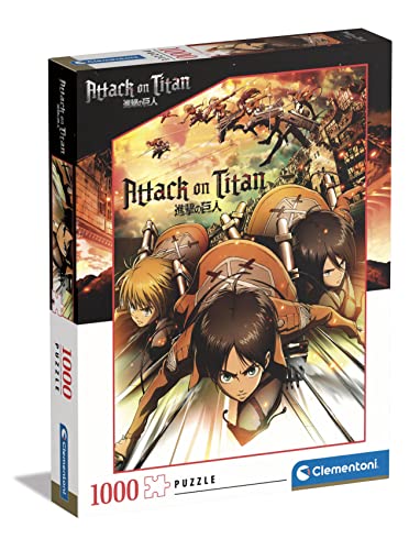 Clementoni 39727 Attack On Titans, Puzzle 1000 Teile Für Erwachsene Und Kinder 10 Jahren, Geschicklichkeitsspiel Für Die Ganze Familie von Clementoni