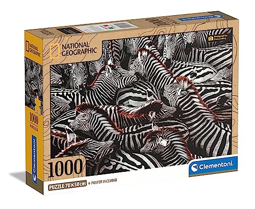 Clementoni - 39729 - Puzzle National Geographic - Zebras In Holding Pen - Puzzle 1000 Teile Für Erwachsene Und Kinder 14 Jahren, Geschicklichkeitsspiel Für Die Ganze Familie Clementoni - 39729 - Puzzle National Geographic - Zebras In Holding Pen - Puzzle 1000 Teile Für Erwachsene Und Kinder 14 Jahren, Geschicklichkeitsspiel Für Die Ganze Familie von Clementoni