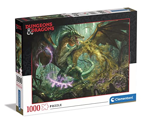 Clementoni 39734 Dungeons&Dragons Dungeons & Dragons, Puzzle 1000 Teile Für Erwachsene Und Kinder 10 Jahren, Geschicklichkeitsspiel Für Die Ganze Familie von Clementoni