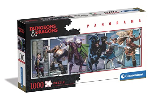 Clementoni 39736 Panorama Dungeons&Dragons, Puzzle 1000 Teile Für Erwachsene Und Kinder 14 Jahren, Geschicklichkeitsspiel Für Die Ganze Familie von Clementoni