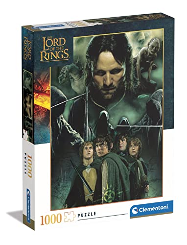 Clementoni 39738 Lord of The Rings, Puzzle 1000 Teile Für Erwachsene Und Kinder 10 Jahren, Geschicklichkeitsspiel Für Die Ganze Familie, Mehrfarbig von Clementoni