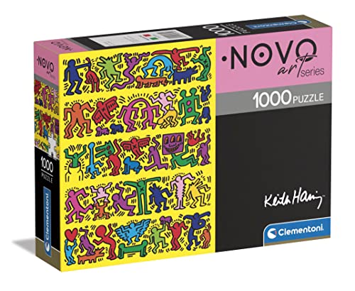 Clementoni 39755 Novo Art Series-Keith Haring, Puzzle 1000 Teile Für Erwachsene Und Kinder 10 Jahren, Geschicklichkeitsspiel Für Die Ganze Familie von Clementoni