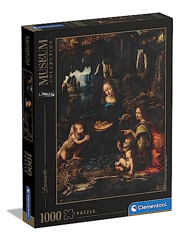 Clementoni 39767 Italien Museum Collection-Leonardo, Virgin of The Rocks, Puzzle 1000 Teile Für Erwachsene Und Kinder 10 Jahren, Geschicklichkeitsspiel Für Die Ganze Familie von Clementoni