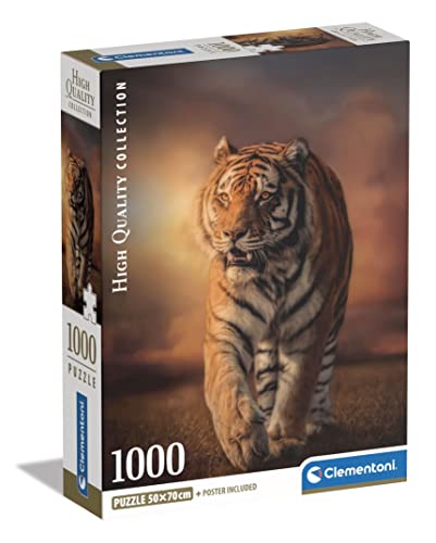 Clementoni 39773 Collection-Tiger-1000 Teile-Puzzle für Erwachsene, hergestellt in Italien, Mehrfarbig von Clementoni