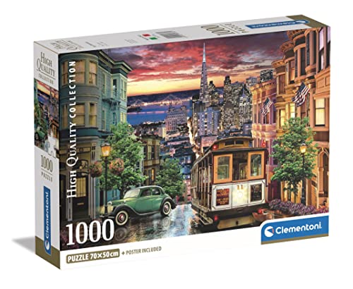 Clementoni 39776 Hochwertige Kollektion San Francisco – 1000 Teile – Puzzle für Erwachsene, hergestellt in Italien, Mehrfarbig Clementoni 39776 Hochwertige Kollektion San Francisco – 1000 Teile – Puzzle für Erwachsene, hergestellt in Italien, Mehrfarbig von Clementoni