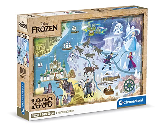 Clementoni 39784 Disney Frozen Frozen-1000 Teile-Puzzle für Erwachsene, hergestellt in Italien, Mehrfarbig von Clementoni