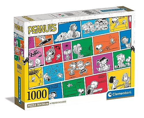 Clementoni 39803 Peanuts-Puzzle 1000 Teile Für Erwachsene Und Kinder 14 Jahren, Geschicklichkeitsspiel Für Die Ganze Familie von Clementoni