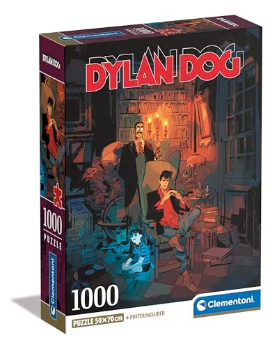 Clementoni 39817 Dylan Dog – 1000 Teile – Erwachsenenpuzzle, Comic-Puzzle, Illustrationen des Autors, vertikal, Spaß für Erwachsene, Made in Italy, Mehrfarbig von Clementoni