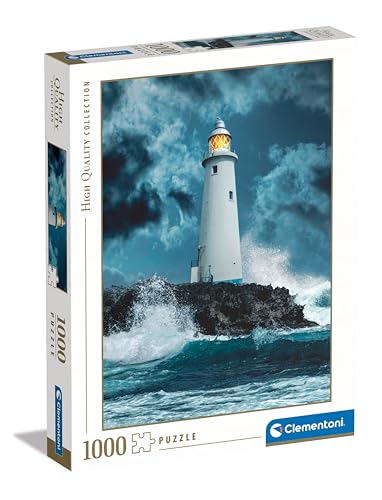 Clementoni 39828 Collection – Lightouse in The Storm – 1000 Teile – Puzzle, vertikal, Spaß für Erwachsene, Made in Italy, Mehrfarbig von Clementoni