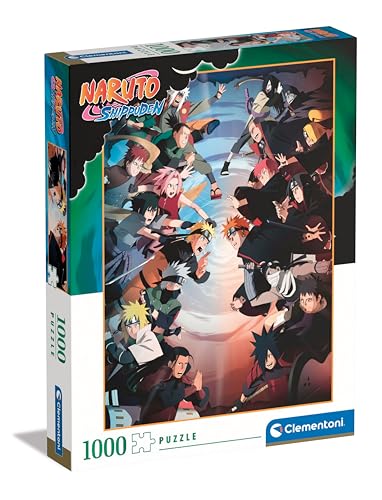 Clementoni 39834 Naruto Shippuden Shippuden-1000 Teile-Puzzle, vertikal, Spaß für Erwachsene, Manga, Anime, Made in Italy, Mehrfarbig von Clementoni