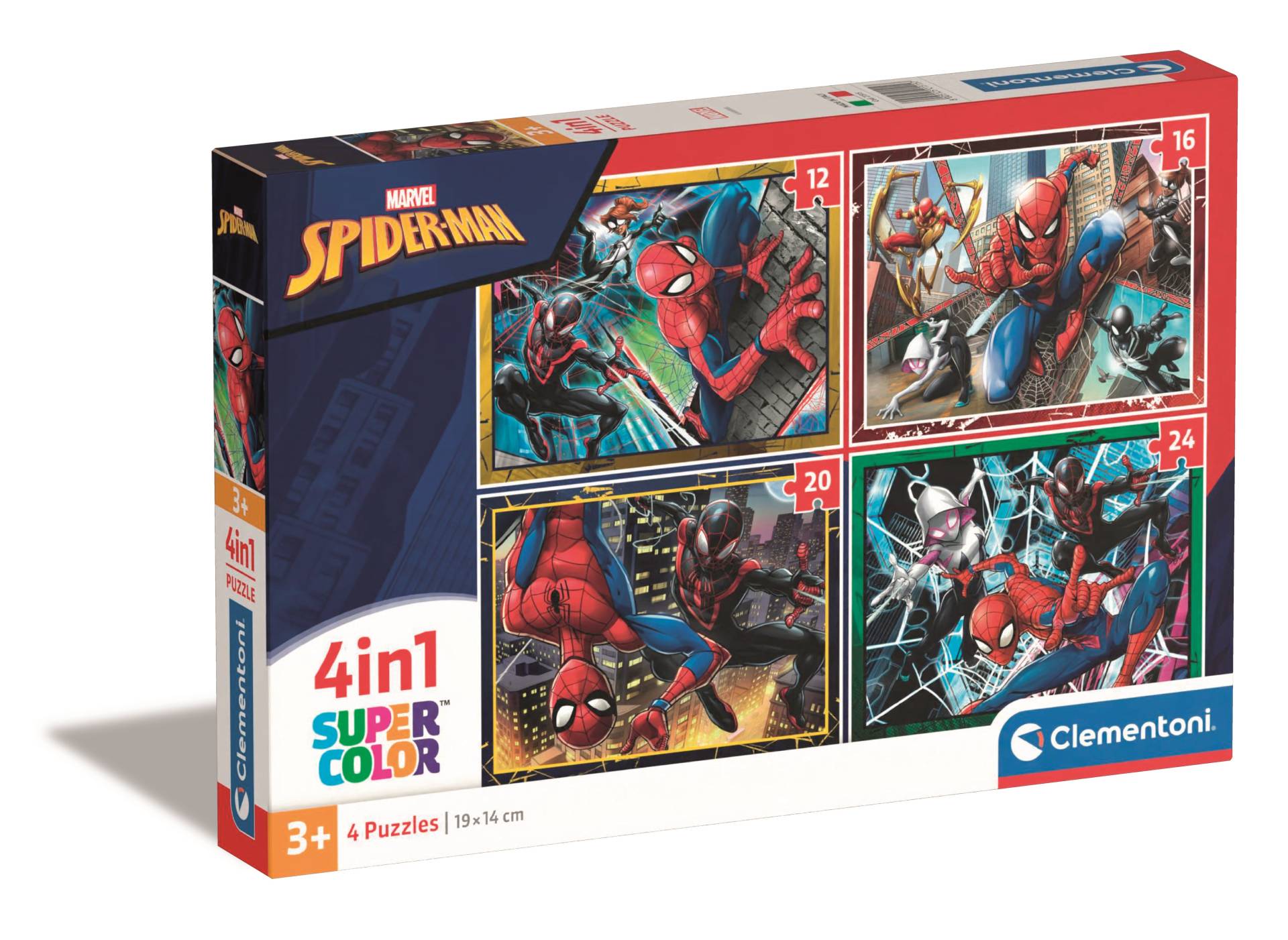 Clementoni 4 Puzzles - Spider-Man 12 Teile Puzzle Clementoni-21515 von Clementoni