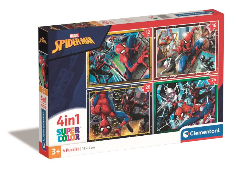 Clementoni 4 Puzzles - Spider-Man 12 Teile Puzzle Clementoni-21515 von Clementoni