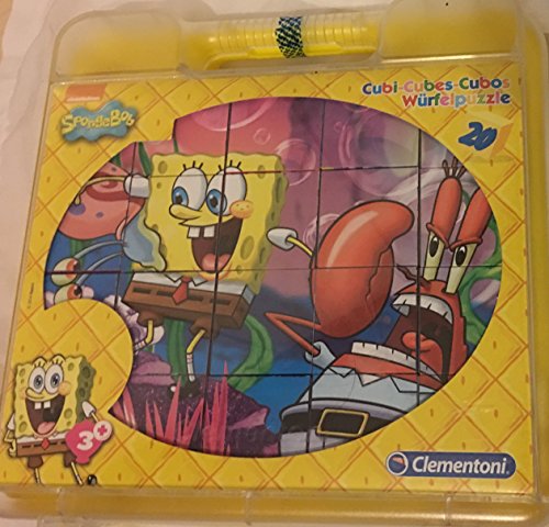 Clementoni 42425.2 - Würfelpuzzle Sponge Bob, 24-er Set von Clementoni