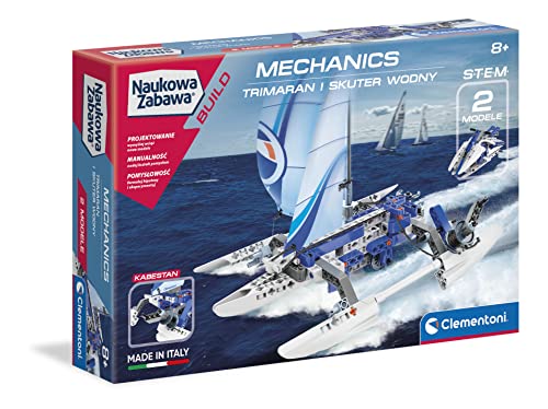 Clementoni 50063 Mechanik Laboratorium Trimaran und Scooter Wasser-Wasser-Ausbildungslock-Set für Kinder ab 8 LAT Ausführung Polen von Clementoni