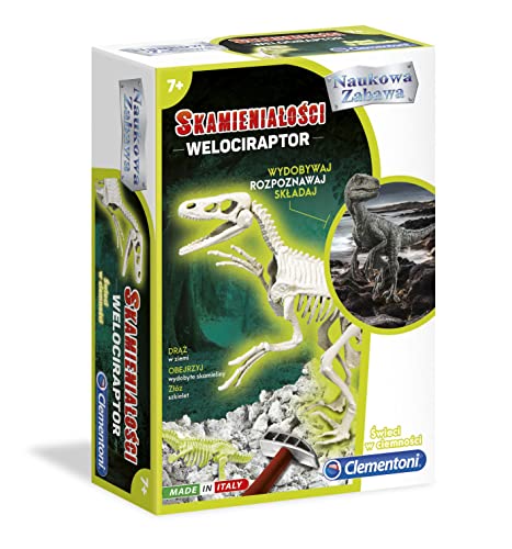 Clementoni 50639 Wissenschaftliches Spielspaß Velociraptor Fluoreszierende Bildungs-Set für Kinder ab 7 Jahren Version Polen, Weiß, M Clementoni 50639 Wissenschaftliches Spielspaß Velociraptor Fluoreszierende Bildungs-Set für Kinder ab 7 Jahren Version Polen, Weiß, M von Clementoni
